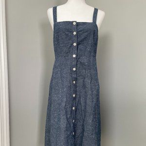 Madewell Button Front Chambray Tank Dress